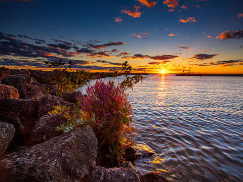 High cliff twilight