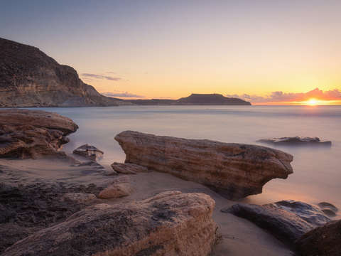 Sunrise from cala del plomo