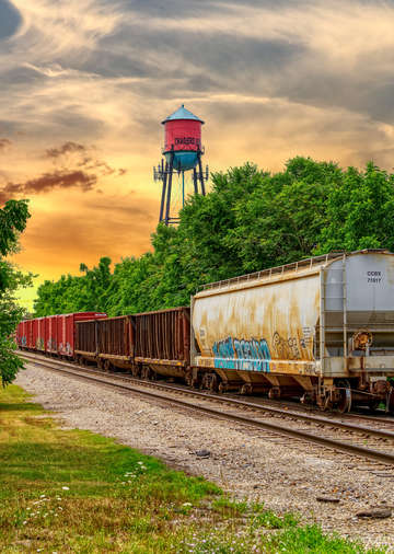 Urban steam punk sunset