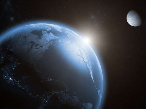 Sunrise on earth from space 2