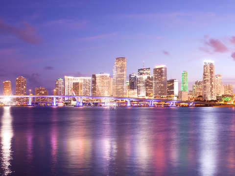 Skyline of the city of miami