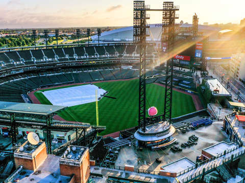 Detroit comerica park from above