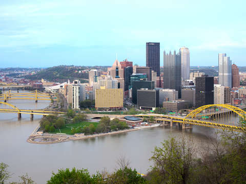 Pittsburgh and the 3 rivers
