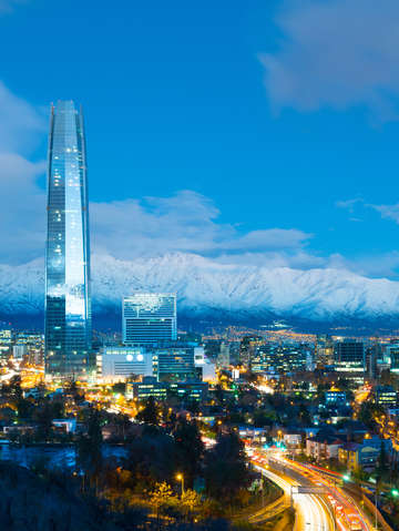 Skyline of financial district in providencia