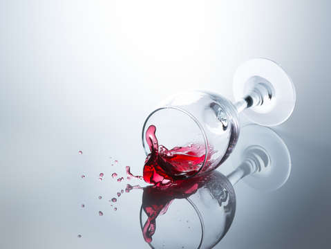 Red wine spilled