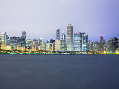 Chicago at night