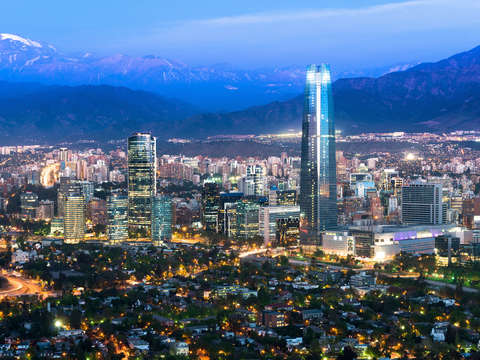 Santiago at night