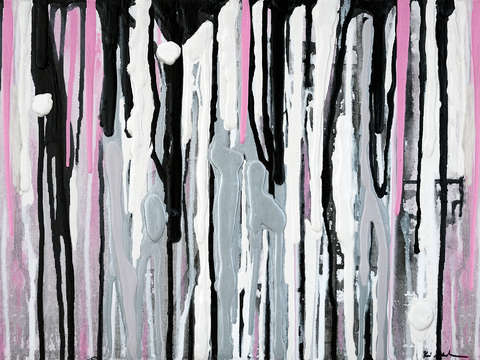 Pink and silver rain