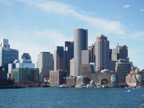 Boston harbor skyline