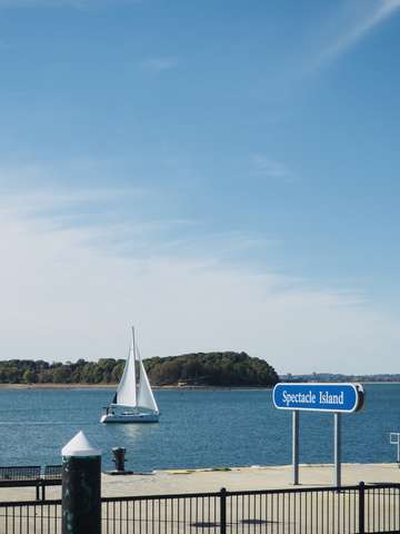 Spectacle Island Arrival