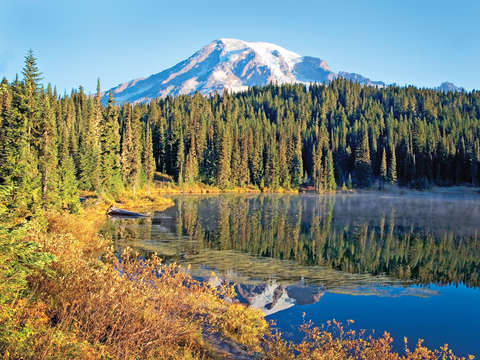 Mt. Rainier Autumn on Reflection Lake