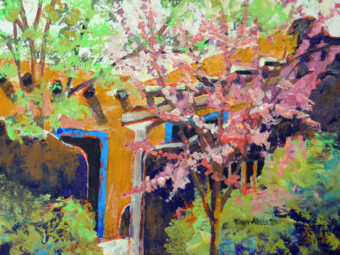 Casita with plum blossoms