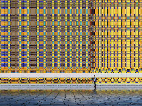 Yellow, Orange and Blue