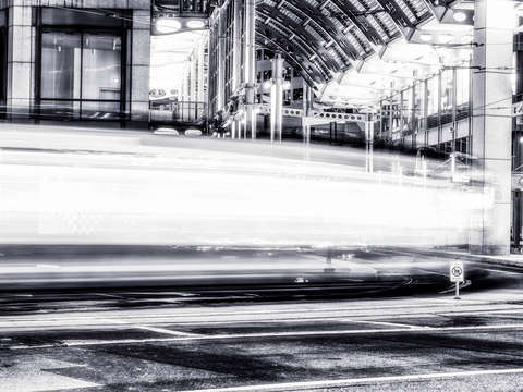 A blur goes by