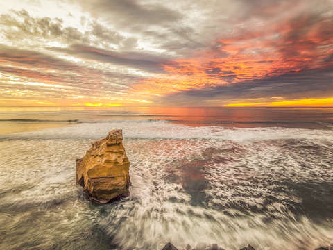 A rock solid sunset