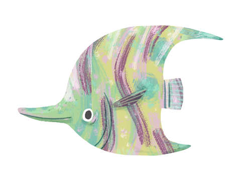 Happy pastel fish