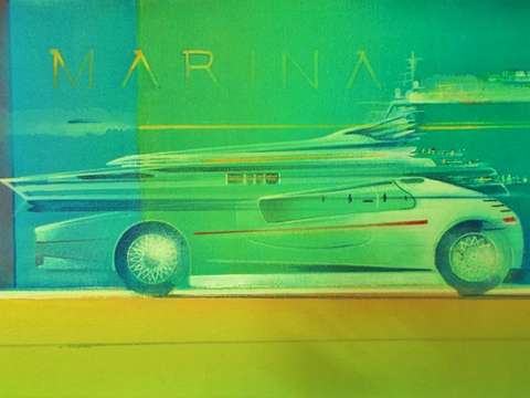Marina reflection