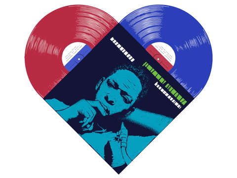 Coltrane Jazz Vinyl Heart In Color