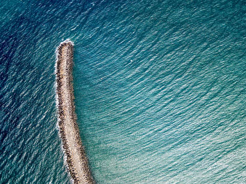 Abstract ocean from above