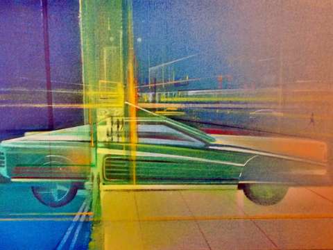 Nightscape refflection the showroom