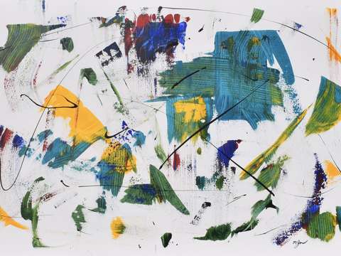 Abstract with red blue
