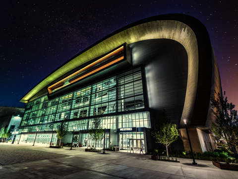 Fiserv Forum at Night