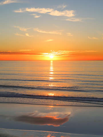 Sunset with Cloud Reflections
