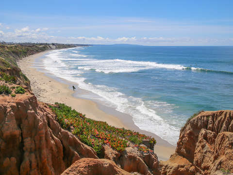 Surfing in Carlsbad, California