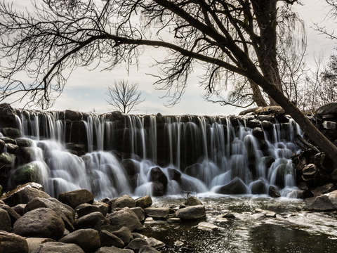 Whitnall waterfall in spring