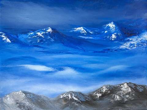 Moonlight night in himalaya
