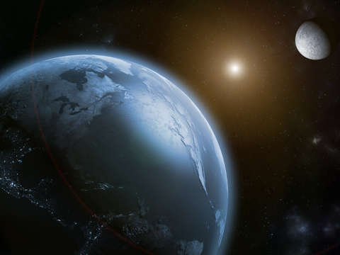 Moon and the Earth