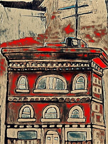 City Details VII: Red & Black