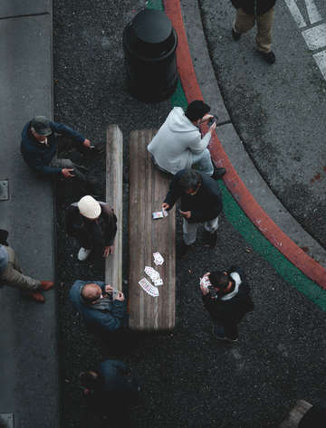 Cabbies waiting for a fare