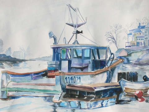 "A Foggy Day on the Water, Manchester by the Sea"