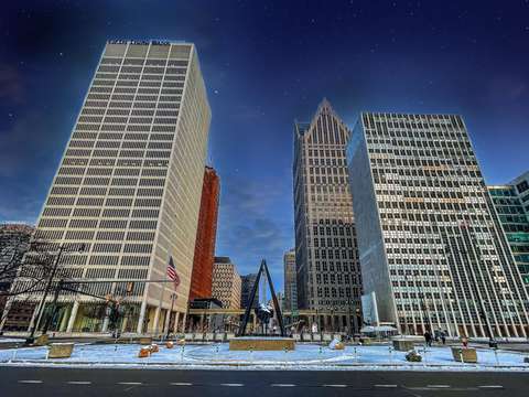 Joe Louis Looking UP IMG_7345 Detroit MI