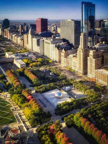 Millennium park from above