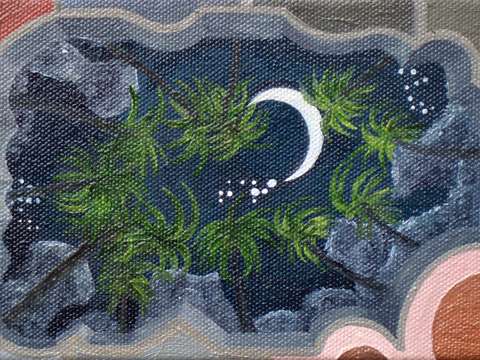 Night rock sky