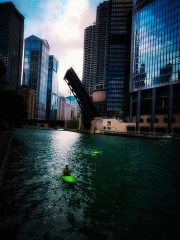 Lone kayaker