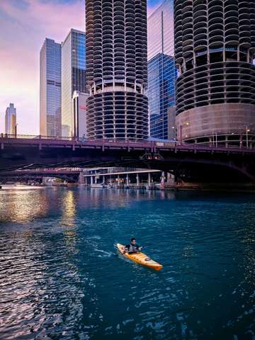 Sunset kayaking