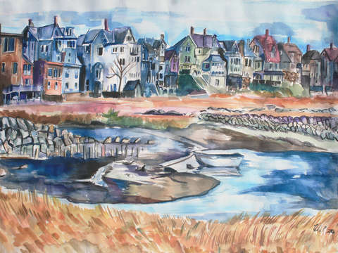 Houses overlooking fisherman bend winthrop