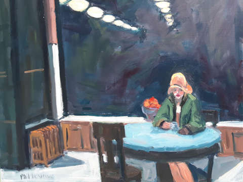 Automat after edward hopper