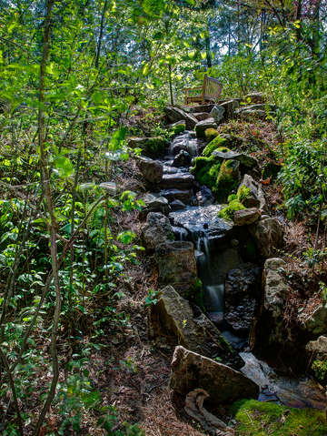 Atop the waterfall