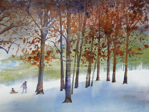 Winter sliding hill