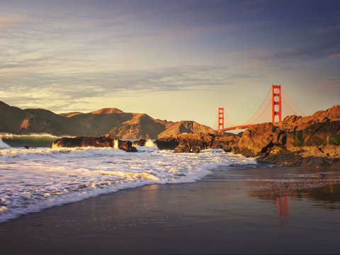 Panoramic golden gate