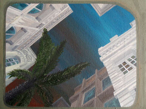 Tropic town sky