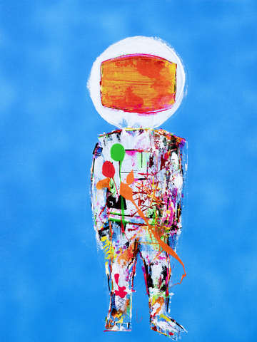 Astronaut on blue 3
