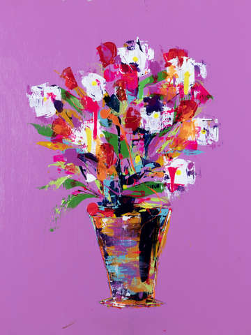 Flowers on pink