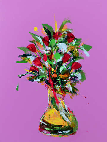 Flowers on pink 2