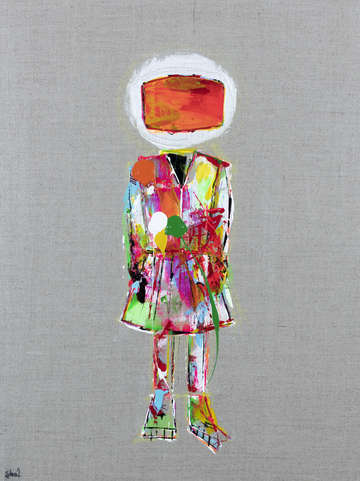 Astronaut on gray
