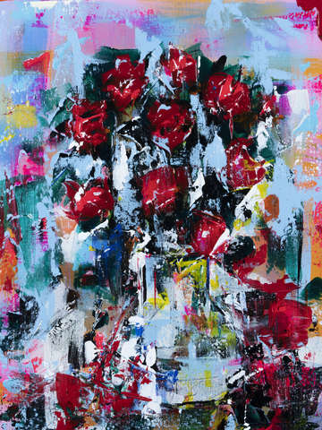 Roses in vase
